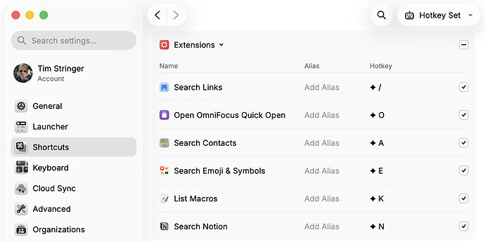 Raycast - Keyboard Shortcuts