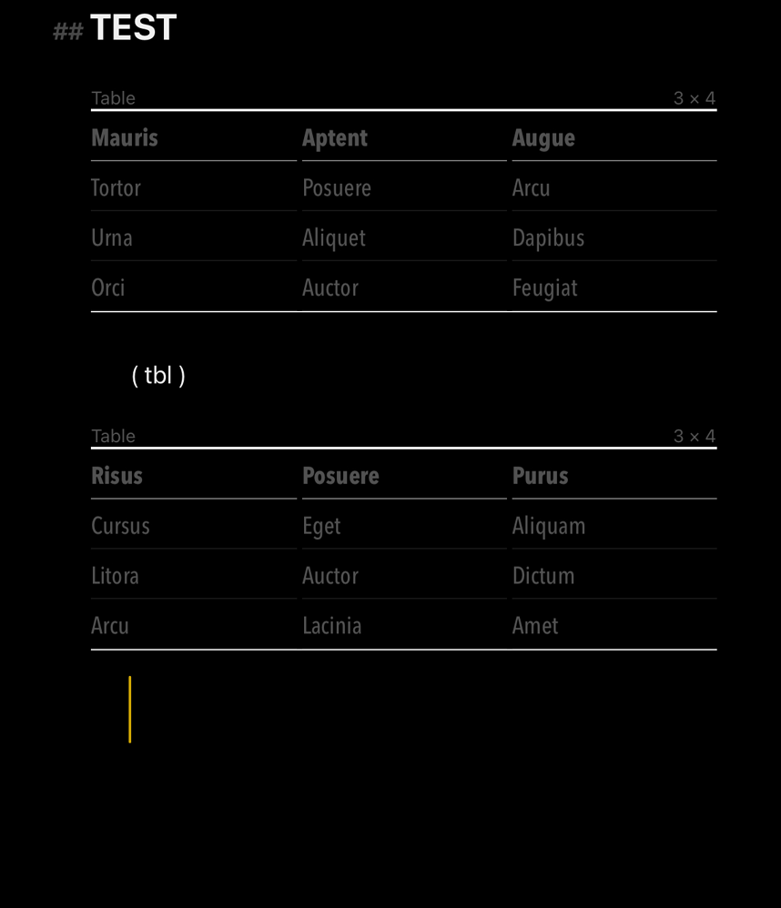 Ulysses (finally!) introduces support for tables Software MPU Talk