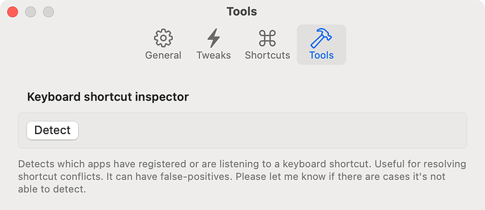 Supercharge - Keyboard Shortcut Inspector