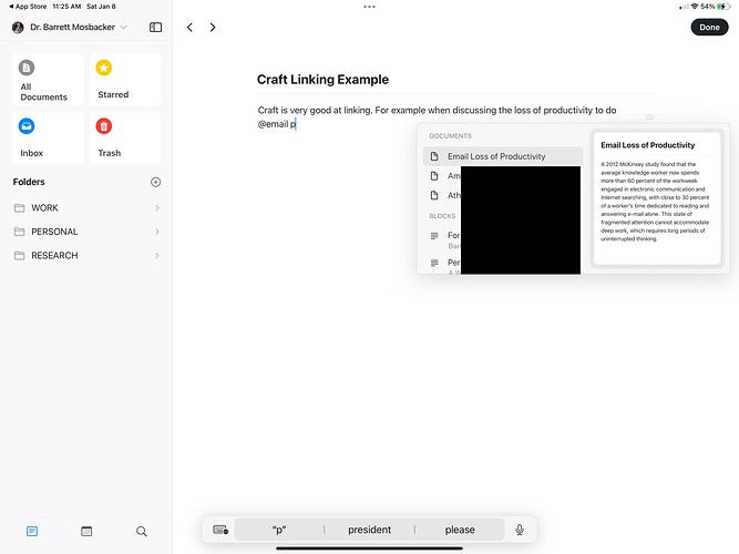 Craft Linking Example