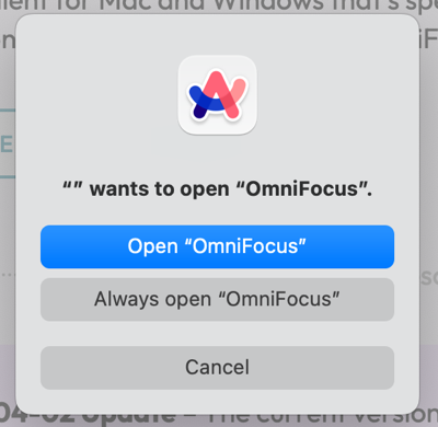 Using Save to OmniFocus Chrome Extension in Arc